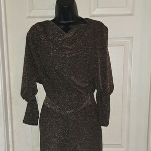 Fashion nova boat neck sparkly dress size medium 5/$25